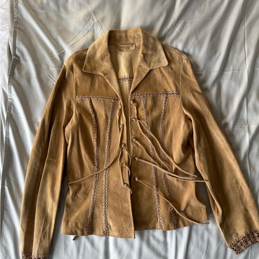 Betty Barclay Women's Tan Suede Jacket